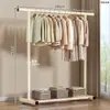 Perchero de Pie Sencillo para Uso Doméstico, Tendedero para Balcón Interior, Perchero para Ropa para Dormitorio y Residencia Estudiantil, Perchero Ahorrador de Espacio