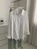 Camisa Jacquard Blanca de Algodón Puro Estilo Coreano de Venta Caliente en Xiaohongshu para Mujer, Chaqueta Camisa Protectora Solar con Lazo Retro Francés para Primavera y Verano