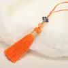 6cm Xiangyun Fleco Pequeño Borla Joyería Hecha a Mano Decoración Colgante Colgante para Carcasa de Teléfono Móvil Marcador de Libros Accesorios para Pasador de Pelo