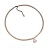 Colgante de vestido de concha con incrustaciones de diamantes, varios collares de perlas para mujer, cadena para clavícula de nicho de lujo ligero de diseñador, cadena para el cuello de lujo ligero