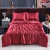 Juego de Verano de Cuatro Piezas de Seda de Hielo de Doble Cara de Sábanas para Dormir Desnudo, Cubre Edredón Fresco, Ropa de Cama Tencel Lavado de Celebridad de Internet Li Zhiyou