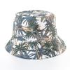 Moda Transfronteriza Todo Combinable Sombrero de Pescador para Hombre y Mujer Estampado Árbol de Coco Sombrero de Cubeta Reversible Sombrero para el Sol Informal para Viajes al Aire Libre