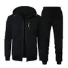 Nuevo Conjunto de Suéter con Capucha y Chaqueta de Punto Jacquard para Hombre, Deportivo, Fitness, Ocio