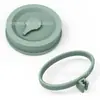 Nuevo Juego de Tapa de Silicona para Taza y Anillo para Cuchara, Tapa para Frasco Mason, Tapa de Silicona a Prueba de Polvo, Silicona de Grado Alimenticio a Prueba de Fugas