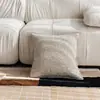 Cojín de Chenilla Multicolor Borde de un Solo Color Modelo Transfronterizo Funda de Cojín para Habitación Funda de Cojín para Sofá Mesita de Noche Sala de Estar
