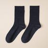 Meias de Lã para Homem, Resistentes a Odores, Absorventes de Suor, Outono e Inverno, Cor Sólida, Meia-Panturrilha, Meias Simples para Homem Business Casual, Modernas e Versáteis