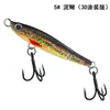 Cucharilla de Placa Metálica Burst Plus al por Mayor Señuelo Falso Pieza Desnuda Lanzamiento Largo Placa Metálica Señuelo de Simulación 3D Placa Metálica Flotante Única Señuelo para Peces