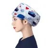 Gorro Quirúrgico de Algodón Puro para Cabeza Grande para Hombres y Mujeres, Gorro de Trabajo, Gorro de Enfermera, Gorro de Dibujos Animados Elástico Venta al por Mayor