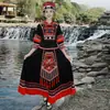 Disfraz de Minoría Étnica Adulta Femenina Tujia Yao Disfraz de Actuación Vestido Largo 3 de Marzo Disfraz de Actuación Danza Zhuang