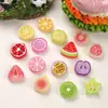 Acessórios de Resina DIY Desenho Animado, 15 Tipos de Presilhas de Cabelo com Fatias de Frutas, Decorações para Capas de Celular, Fivelas de Sapato, Chaveiros, Acessórios para Pingentes