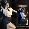 Gui Yun Sexo Roupa Interior Puro Desejo Aeromoça Uniforme Tentação Sexy Deep V Paixão Livre Secretária Boate Saia Quadril Mulheres