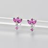 Pendientes populares europeos y americanos con temperamento dulce de diamante ojo de caballo, pequeños transfronterizos para combinar con todo, moda femenina, pendientes simples de alta gama