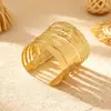 Pulsera Abierta Cerrada de Metal Dorado Estilo Moda Retro Exagerada Transfronteriza Europea Americana de Oriente Medio