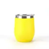 Taza de Huevo Transfronteriza Mini 12 oz Cáscara de Huevo Acero Inoxidable 304 Doble Capa Vacío Taza de Huevo Color Sólido Simple Forma de U Taza de Barriga Grande