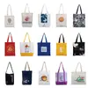 Bolso Tote de Lona con Logo Bolso de Hombro de Algodón Bolso de Lona Ecológico para DIY Bolsas de Compra en Blanco para Regalo