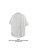 Camisa de verano para hombre, fina, holgada, casual, moderna, elegante, de seda helada para jóvenes, manga corta, versátil, camisa blanca
