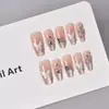 Borboleta de Cristal de GeloArte de Unhas Portátil Feita à Mão com Efeito Olho de Gato Borboleta Lua Espelhada, Efeito Clareador, Comprimento Médio, Sensação de Luxo, Efeito Clareador