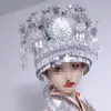 Nuevo Sombrero de Plata Étnico Miao Característico de Guizhou Guangxi Yunnan Joyería para la Cabeza Étnica