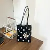 Bolso de Hombro Único para Mujer 2026 Verano Nuevo Bolso de Mano de Lunares Estilo Ins Bolso de Playa para Vacaciones de Verano Bolso de Compras Artístico