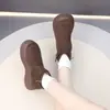 Botas de moda com sola grossa para mulheres, nova coleção outono/inverno 2026, versáteis, forradas com fleece, espessadas, botas curtas com zíper lateral, disponíveis em tamanhos grandes