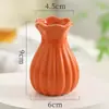 Estilo Crema de Ins Cerámica de Escritorio Jarrón Pequeño Renovación de Habitación Objetos Pequeños Cálidos Adornos de Flores Artificiales Decoración de Oficina