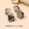 Acessórios de Contas Espaçadoras Cubo de Açúcar de Cristal Natural Feitos à Mão Pulseira DIY Colar Pingente Água-marinha Quadrado Pequenos Acessórios Atacado