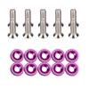 Suministros para Modificación de Autos Jdm Tornillos M6 con Arandela Aleación de Aluminio Protector de Batería Arandela de Placa de Guardabarros Tornillos para Porta Placa