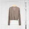 Cardigan de Lã com Gola V Leve, Macio e Versátil Warren Hailong Kensington para Mulheres.