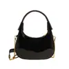 Estilo Francês Nicho Macarrão Brilhante Lua Crescente Bolsa de Dumpling Feminina 2024 Novo Estilo Casual Tendência Versátil Bolsa de Mão Bolsa de Ombro Transversal