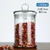 Bote de Té de Vidrio, Frasco Sellado de Gran Capacidad, Botella para Almacenar Té de Flores, Granos y Licores, Frasco de Cáscara de Mandarina