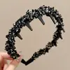 Diadema de Lujo Ligero Estilo Nuevo 2026 para Uso Diario con Dientes, Diadema de Colores para Adelgazar el Rostro, Diadema de Onda Alta para Lavarse la Cara