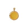 Un Ciervo Plata Esterlina S925 Chapado en Oro Ámbar Natural Cera de Abejas Retro Elegante Hebilla Ping An Colgante Cadena de Lana para Mujer