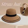Sombrero de Paja para Mujer Verano Viaje Sombrero para el Sol Plegable Sombrero de Playa Sombrero Anti-UV para Mujer Sombrero de Protección Solar para Mujer