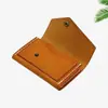 Monedero de Moda para Mujer Portatarjetas de Negocio de Cuero Curtido Vegetal Japonés y Coreano Bolsa de Almacenamiento Multifuncional Portatarjetas de Cuero Genuino Hecho a Medida