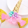 Diadema de Unicornio Transfronteriza de Elfo Lluvioso Accesorios para el Cabello para Niños Diadema para Fiesta de Vacaciones para Niñas Tocado Lindo de Dibujos Animados