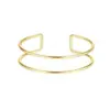 Moda Transfronteiriça Irregular Geométrico Espiral Fio Braçadeira Argola de Cortina Personalizado Versátil Ajustável Pulseira de Metal