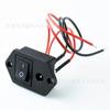 Conector CC Dos en Uno con Interruptor con Cable Alambre para Soldar CC5.5*2.5Mm Conector de Interruptor 5521mm