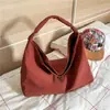 Bolsa Tote Casual de Lona Vermelha para Mulheres, Bolsa de Ombro Versátil e Fashion, Bolsa Grande Casual, Nova Bolsa de Braço 2026