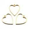 Colgante de amor con borde de gota de 30 x 34 mm, accesorios de joyería DIY directos de fábrica en 6 colores
