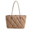 Bolso de mano rómbico de moda de invierno 2024, nuevo, sencillo e informal, de gran capacidad, para mujer, bolso de hombro, bolso de mano bajo el brazo.