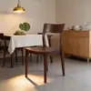 Silla de Comedor de Nogal Negro Silla de Comedor de Madera Maciza Madera Original Respaldo Moderno Simple Silla de Ocio Estudio Comedor Silla de Nogal Negro
