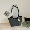 Bolsa Tote Color Block Elegante Simples de Grande Capacidade Bolsa de Ombro Único Casual para Passeios e Trabalho Diária Personalidade Tendência Bolsa de Axila