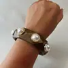 Pulsera de Madera Geométrica Multifacética Estilo Étnico Retro Transfronterizo Yongge Jewelry con Perlas de Imitación Incrustadas Diseñadas