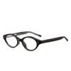 Versão Coreana Óculos de Grau Gm Retro Olho de Gato Anti-Luz Azul para Homens e Mulheres 8665 Armação Pequena Oval Estilo Nerd Óculos Lisos