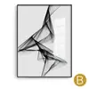 Pintura Decorativa de Pared de Fondo para Sofá Pintura Colgante Simple Moderna para Sala de Estar Tríptico Murales Pintura Abstracta en Blanco y Negro Pintura Colgante de Líneas