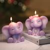 Molde de silicona para velas de cumpleaños creativas DIY, molde para velas de elefante Macey, decoración de pasteles, molde para hornear, molde para amasar