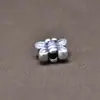 Yiluya plata 99 vintage 3D plata dura cuentas de mariposa pulsera de cuerda trenzada hecha a mano accesorios de cuentas de plata material perforación horizontal