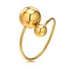 Anillos de Esfera Exagerada Transfronterizos Europeos y Americanos, Anillos de Bola Grandes y Pequeños Ajustables, Personalidad de Nicho, Sensación de Alta Gama, Anillos de Personalidad de Moda