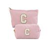 Bolsa de Hombro de Pana con Letras Transfronteriza de Amazon, Bolsa Bordada de Toalla, Bolsa de Almacenamiento para Neceser, Material de Pana
