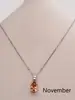 Conjunto de collar y aretes transfronterizos europeo y americano piedra de nacimiento de diciembre circonita acero inoxidable colgante de gota